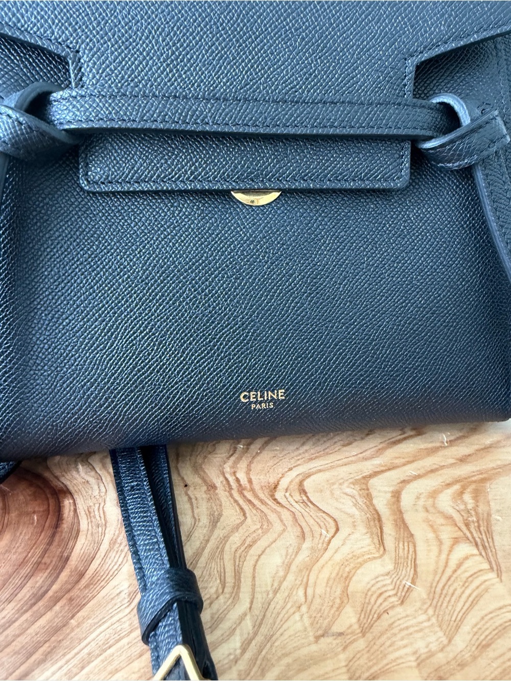 CELINE nano black grained belt bag - Picture 3 of 13